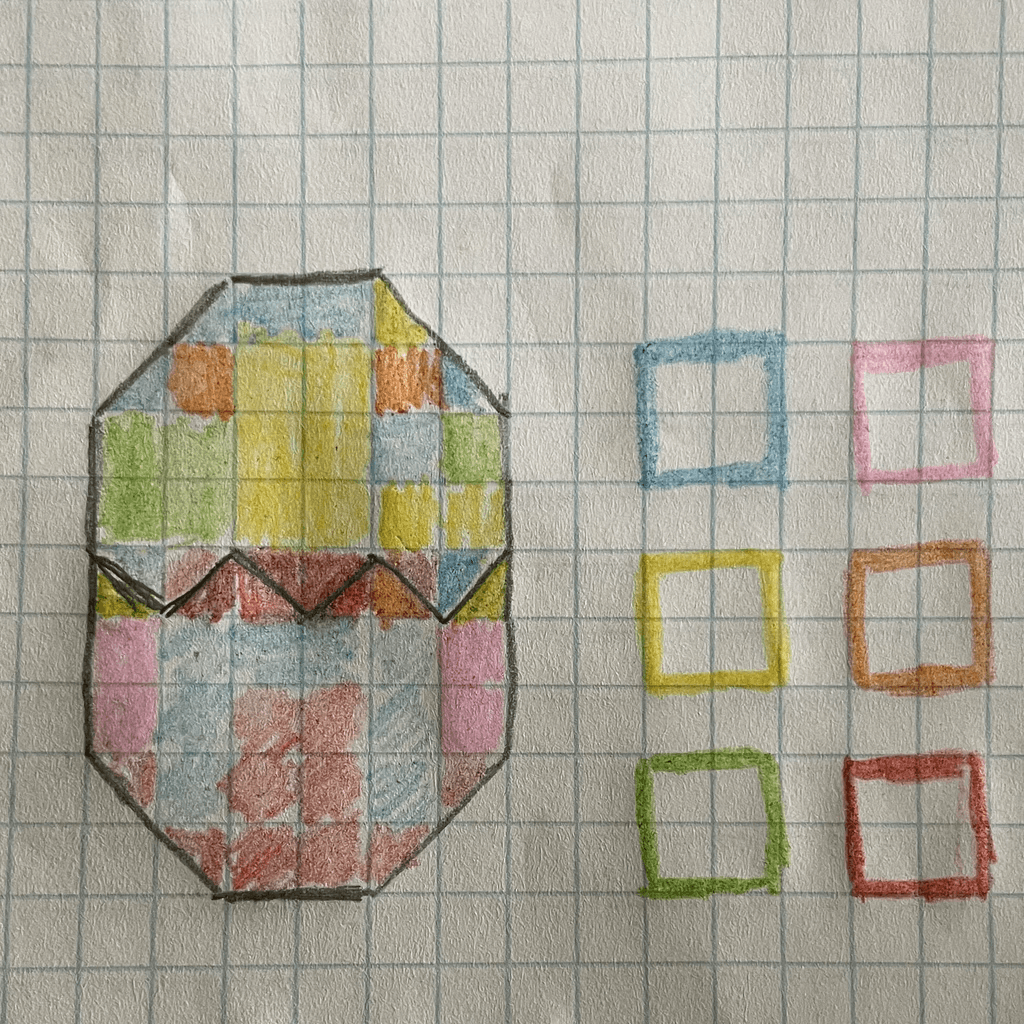 Easter egg painting game setup