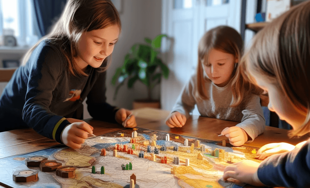 Children playing games without equipment