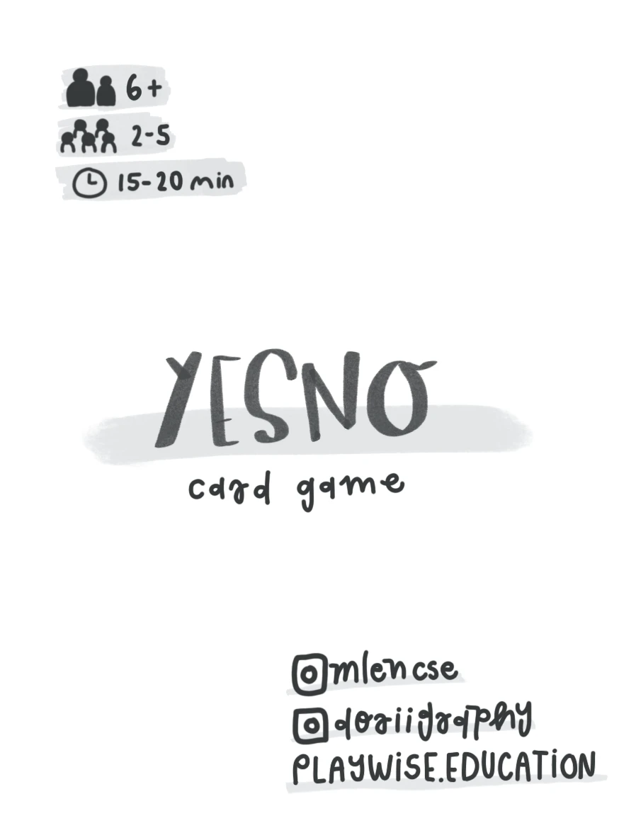 YesNo minimalist card game showing Yes and No cards
